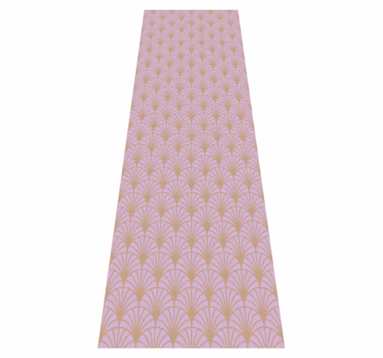 Vintage vinyl rug with pink and gold scales pattern - TenStickers