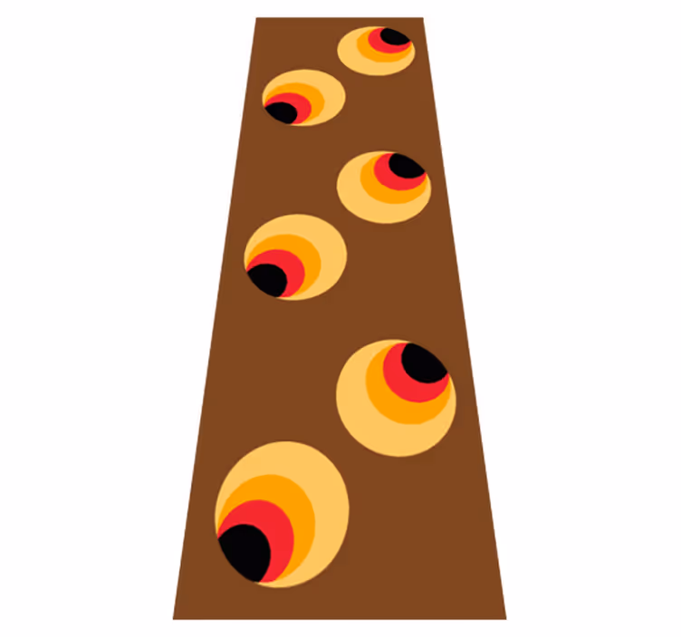 Pop eyeballs vintage vinyl rug - TenStickers