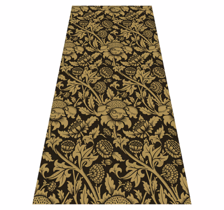 Vintage vinyl rug with vintage french floral design - TenStickers