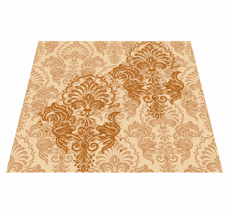 Vintage vinyl rug with a faded warm pattern - TenStickers