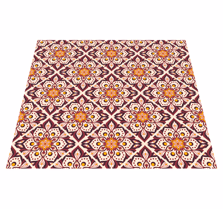 Vintage vinyl rug classic castle design - TenStickers