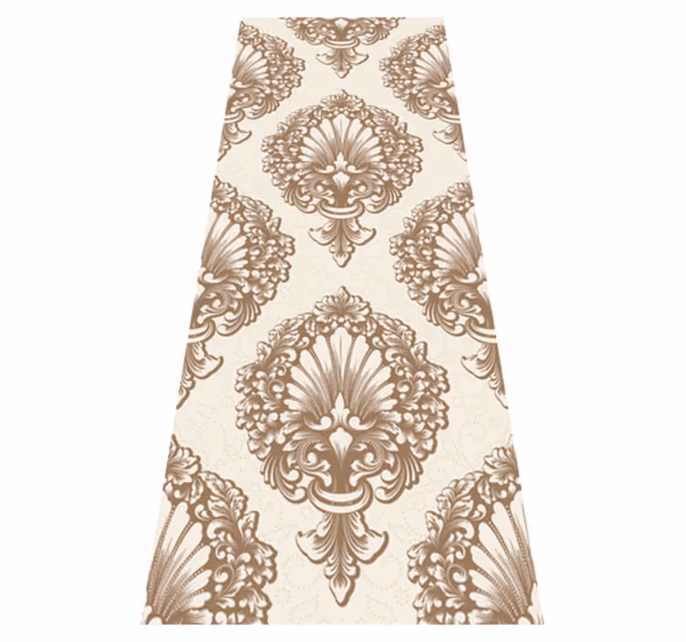 Vintage vinyl rug in damask style classic design - TenStickers