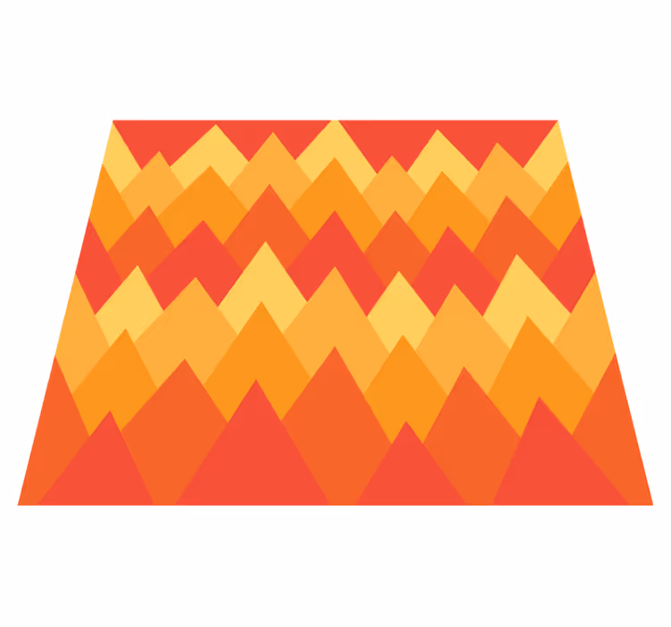 Vintage vinyl rug geometric abstract mountains - TenStickers