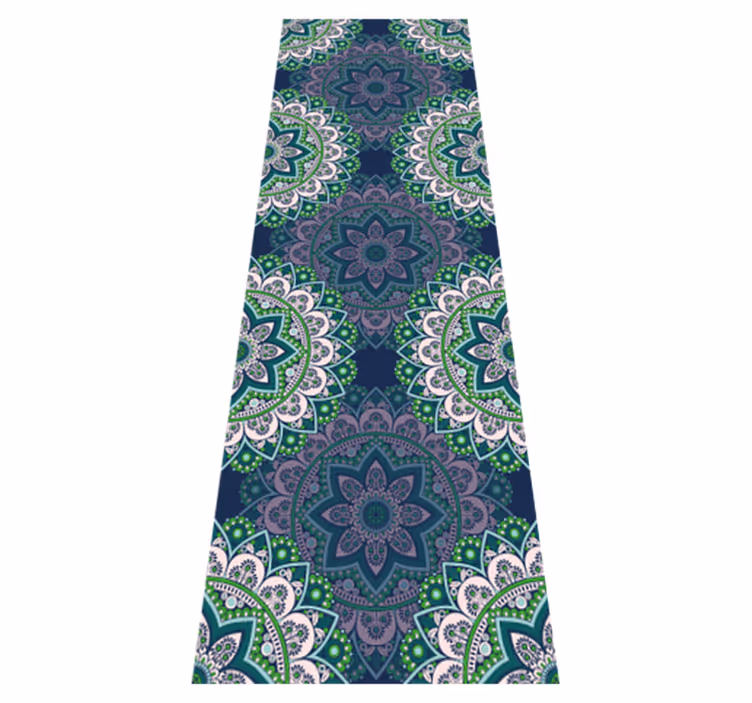 Vintage vinyl rug stained glass mandala design - TenStickers