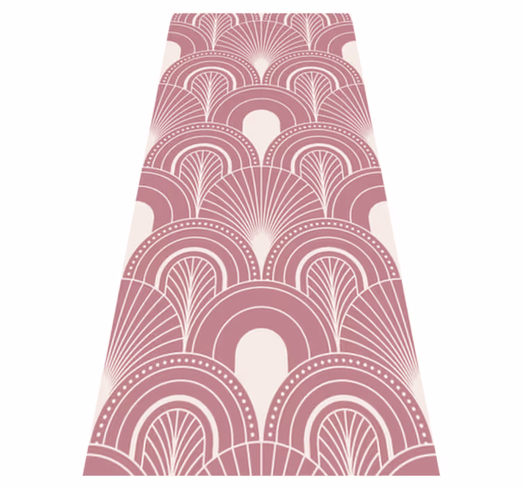 Vintage vinyl rug in rose gold arc decor style - TenStickers