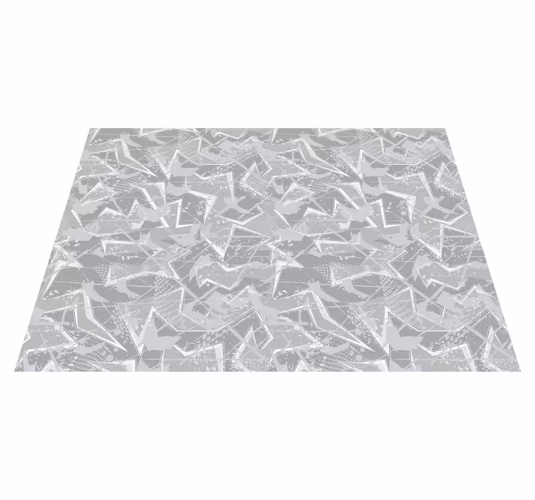 Vintage vinyl rug gray 80s fine graphics - TenStickers