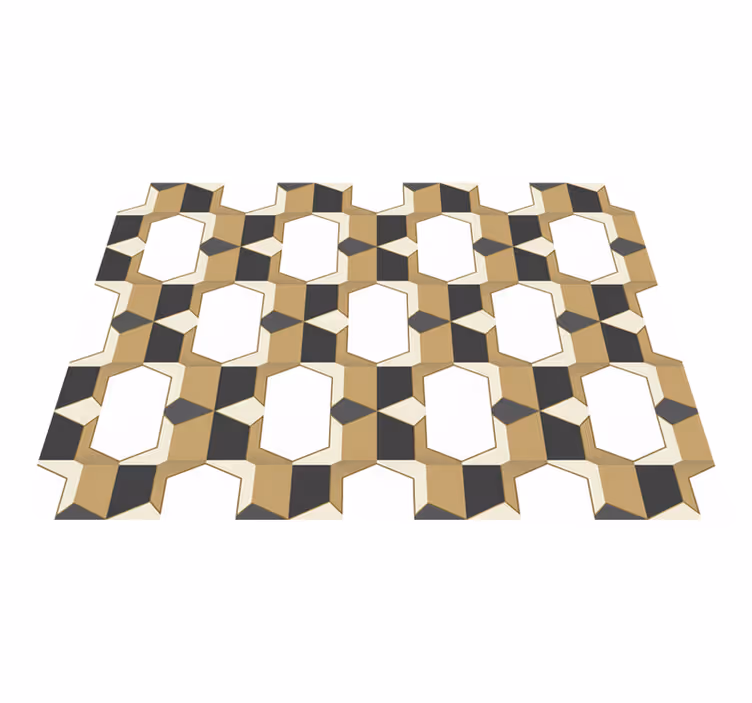 Vintage vinyl rug with checkered design - TenStickers