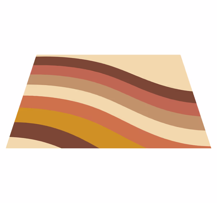 Vintage vinyl rug with 70s stripes design - TenStickers