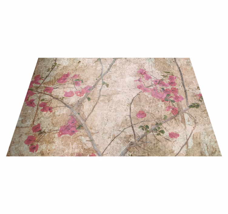 Vintage vinyl rug in vintage style ivy - TenStickers