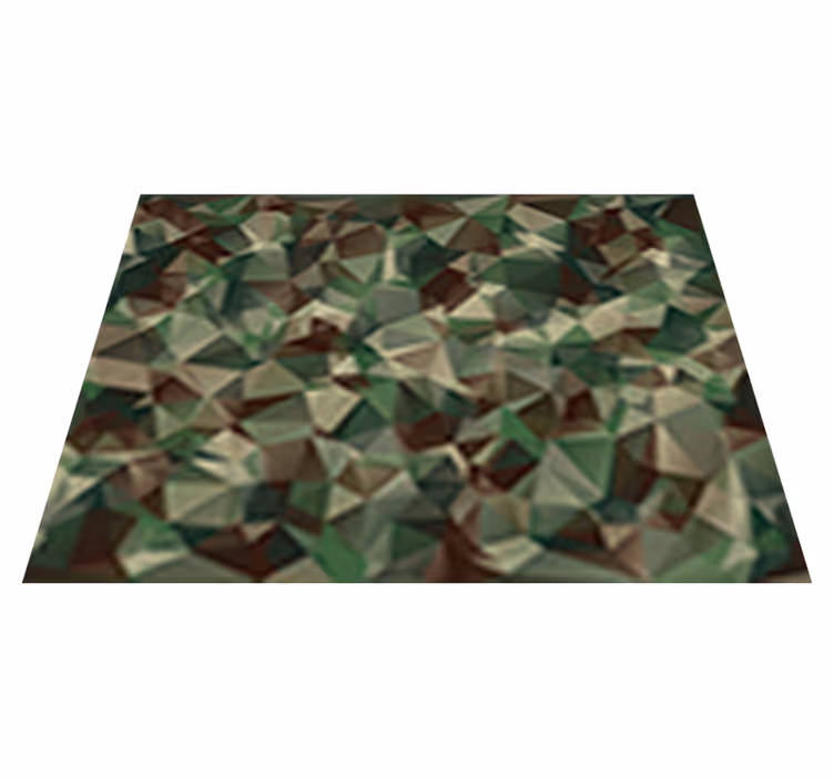 Textured vinyl rug in camouflage pattern - TenStickers