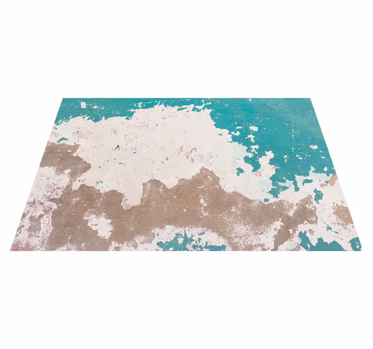 Textured vinyl rug with distressed wall design - TenStickers