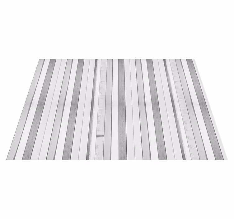 Textured vinyl rug in white weathered planks - TenStickers