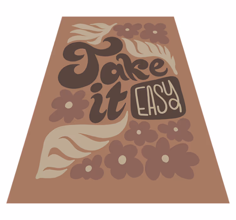 Custom vinyl rug take it easy - TenStickers