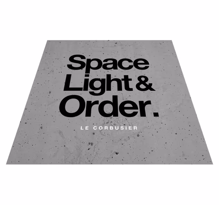 Custom vinyl rug for le corbusier's vision - TenStickers