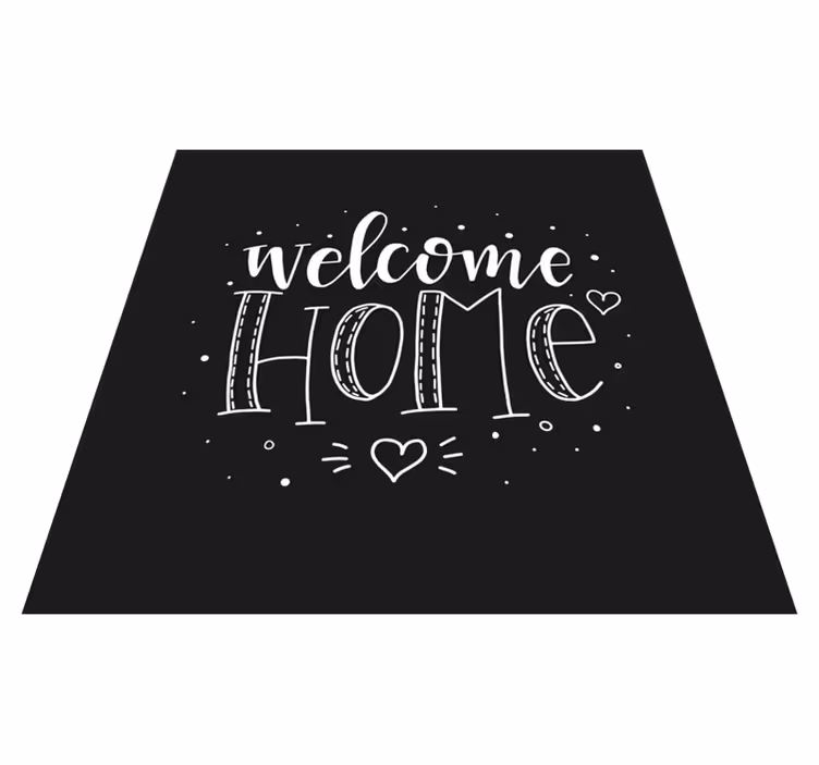Custom vinyl rug welcome home - TenStickers