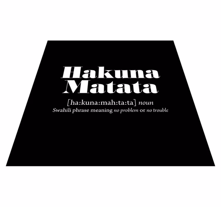 Custom vinyl rug no worries design - TenStickers