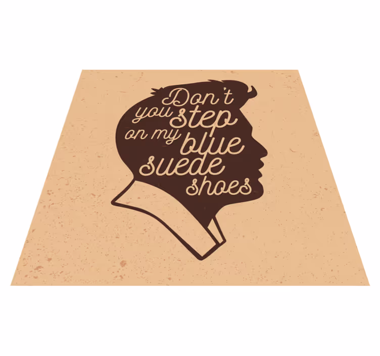 Custom vinyl rug in blue suede style - TenStickers