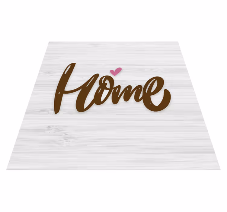 Custom vinyl rug vintage white home on wooden plank 3 - TenStickers