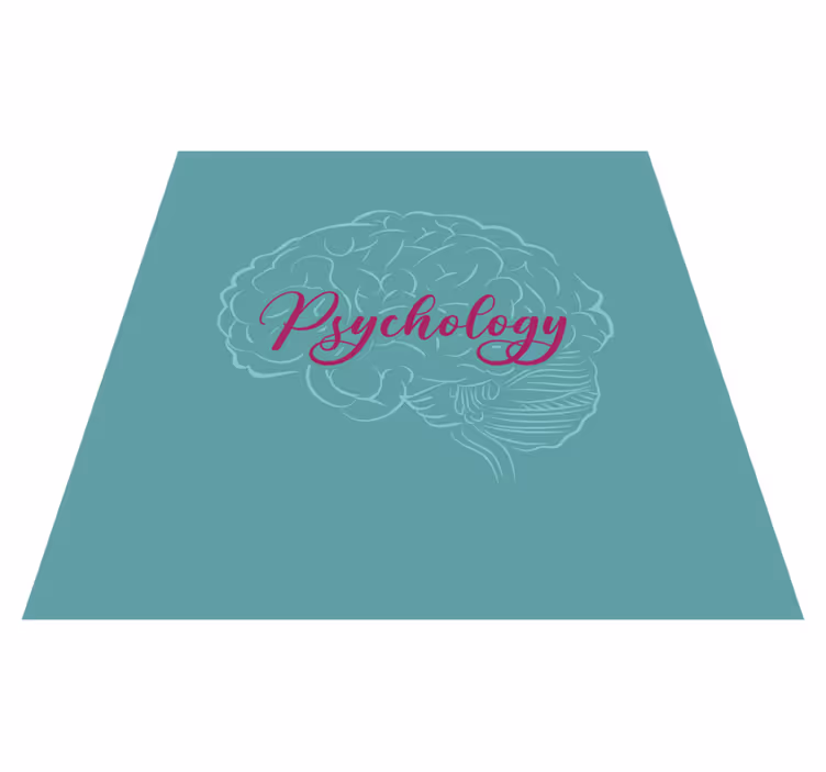 Custom vinyl rug psychology brain - TenStickers