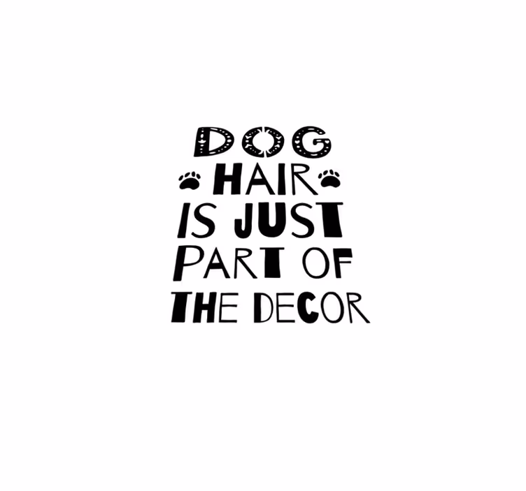 Custom vinyl rug, dog hair adds to the charm - TenStickers
