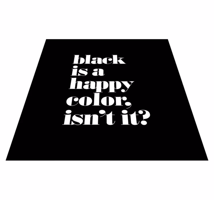Custom vinyl rug black is a joyful hue - TenStickers