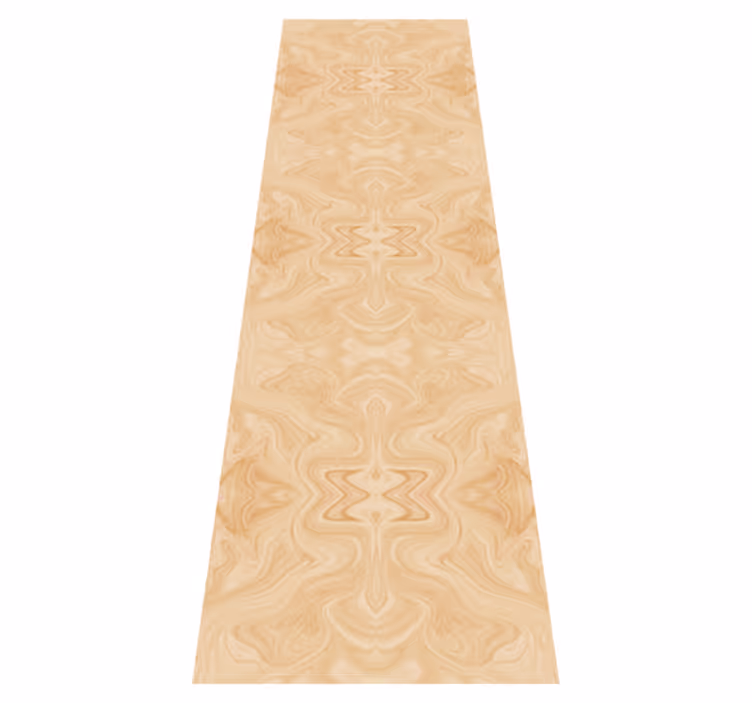Textured vinyl rug in beige japandi style - TenStickers