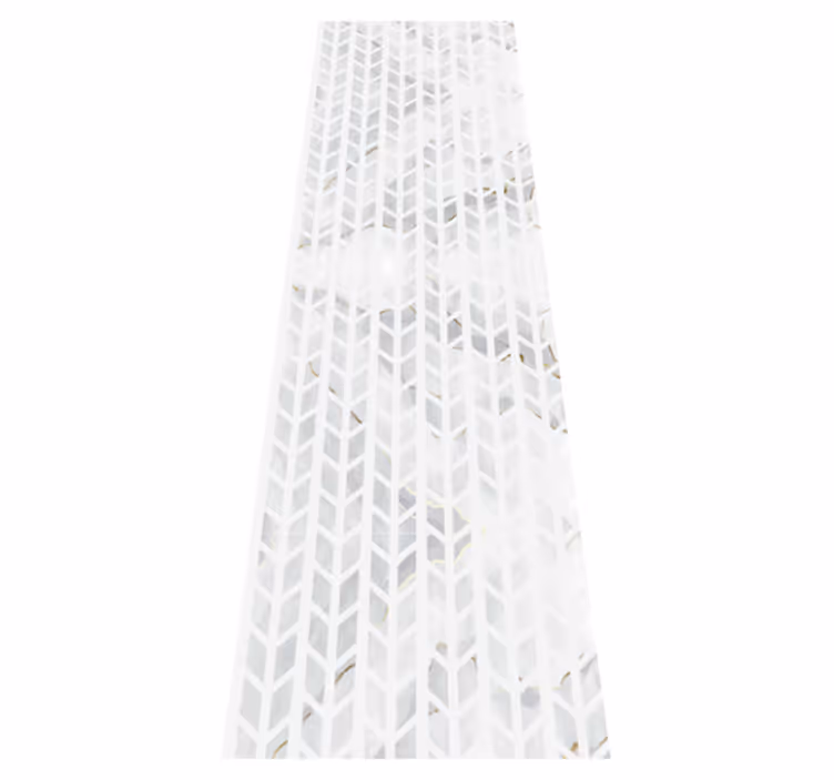Textured vinyl rug in small gold marble tiles - TenStickers