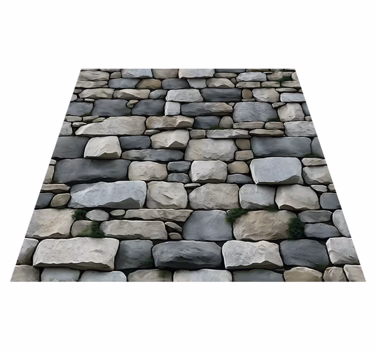 Textured vinyl rug with realistic design - TenStickers