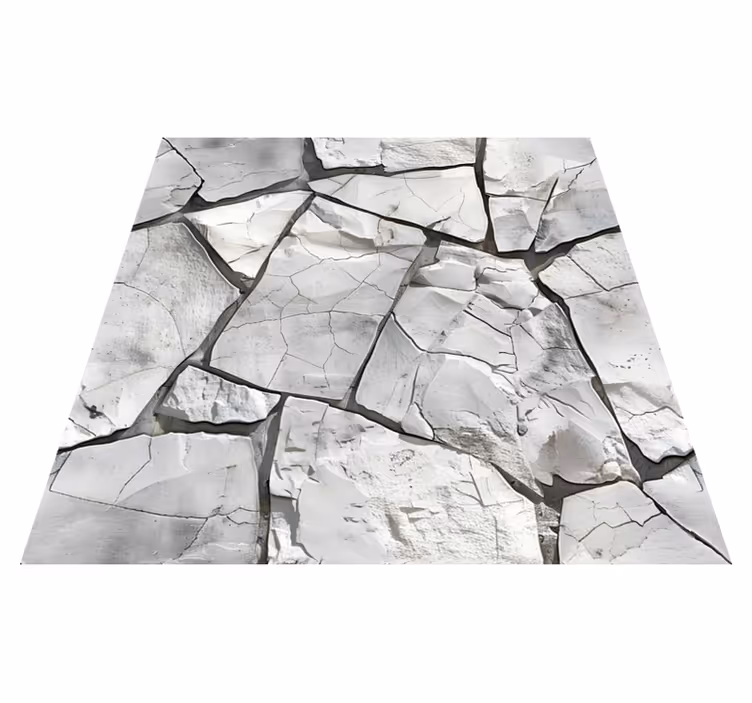 Textured vinyl rug in gray design - TenStickers