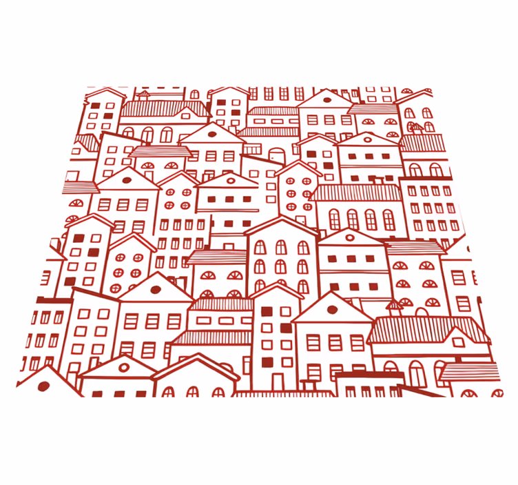 Textured vinyl rug with modern city comic effect - TenStickers