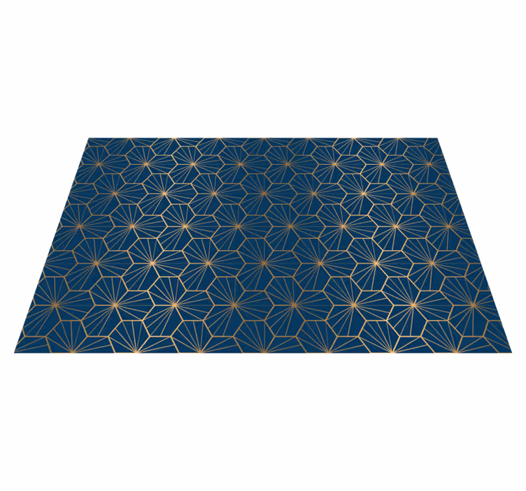 Geometric vinyl rug with elegant geometric pattern - TenStickers