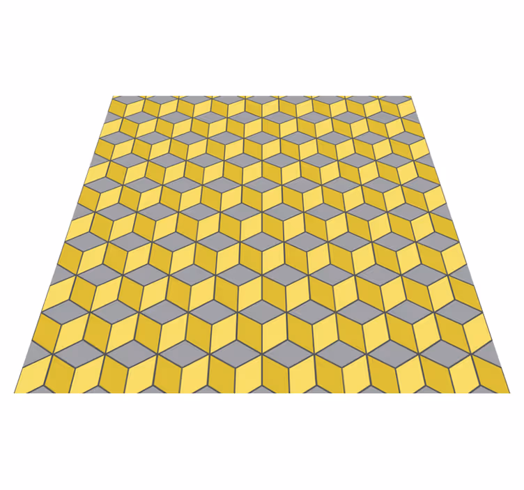 Geometric vinyl rug in pantone squares design - TenStickers