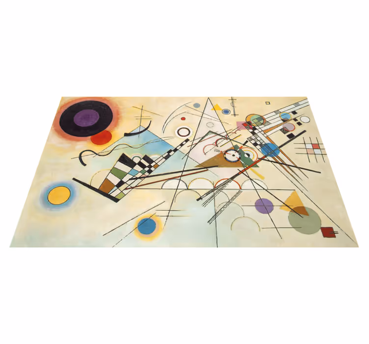 Geometric vinyl rug inspired by amazing art - TenStickers