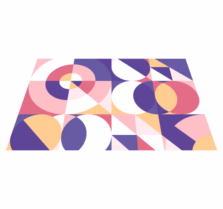 Geometric vinyl rug abstract figures geometric art - TenStickers