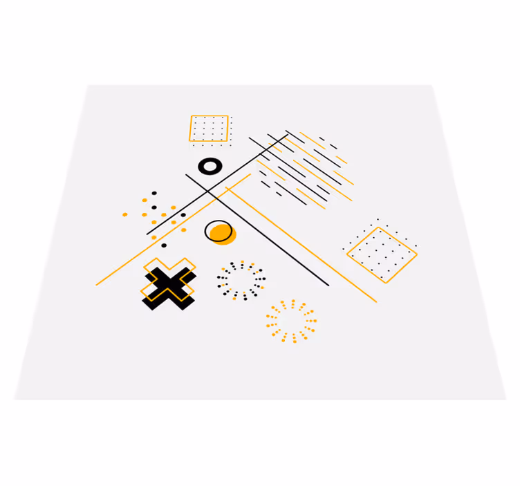 Geometric vinyl rug concentric circles - TenStickers