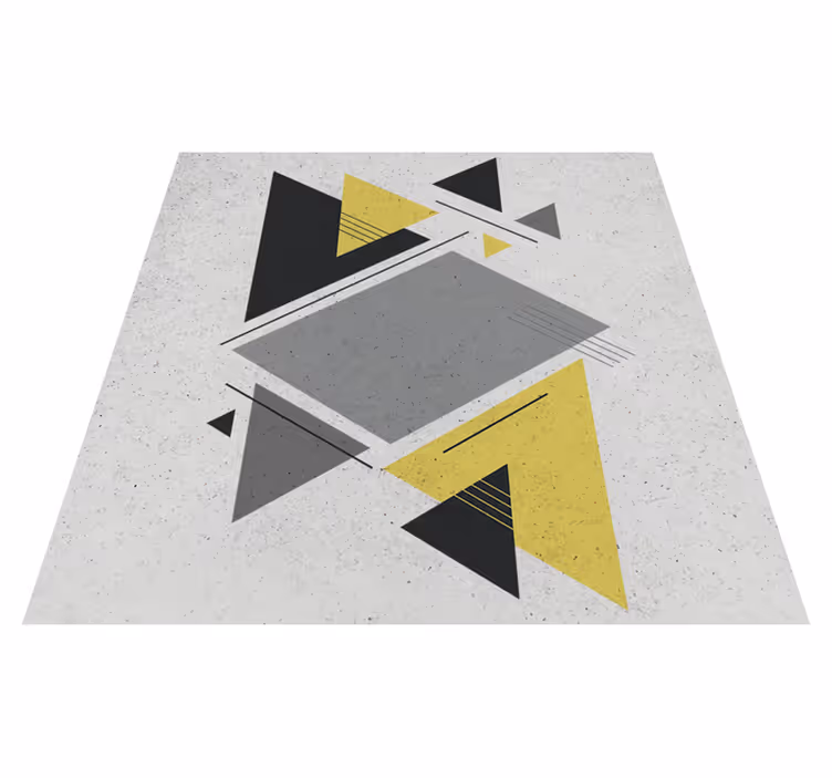 Geometric vinyl rug with nordic triangles design - TenStickers