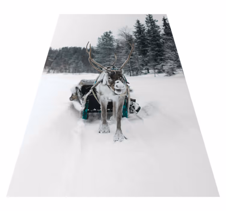 Christmas reindeer christmas vinyl rug - TenStickers