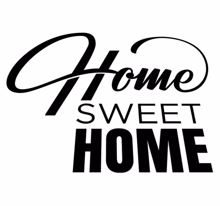 Entrance hall vinyl rug home sweet home stickers 1 - TenStickers