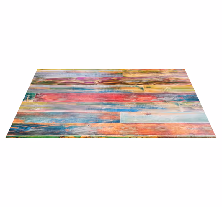 Entrance hall vinyl rug with varied wood tones - TenStickers