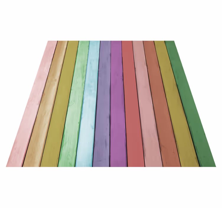 Entrance hall vinyl rug light-colored wood planks - TenStickers