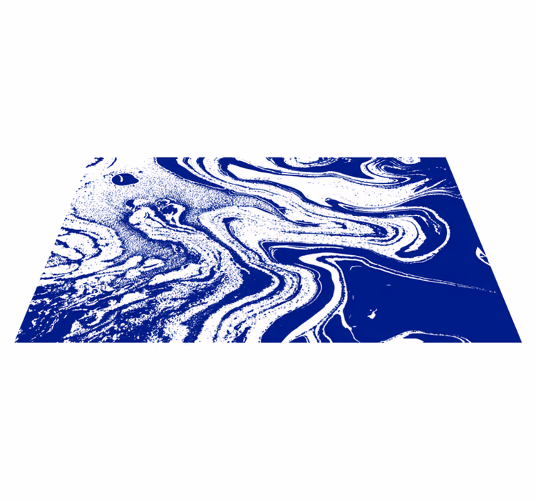 Entrance hall vinyl rug deep blue marble design - TenStickers
