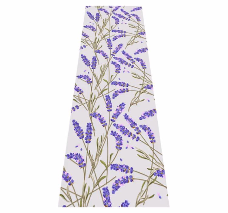 Living room vinyl rug with provencal lavender design - TenStickers