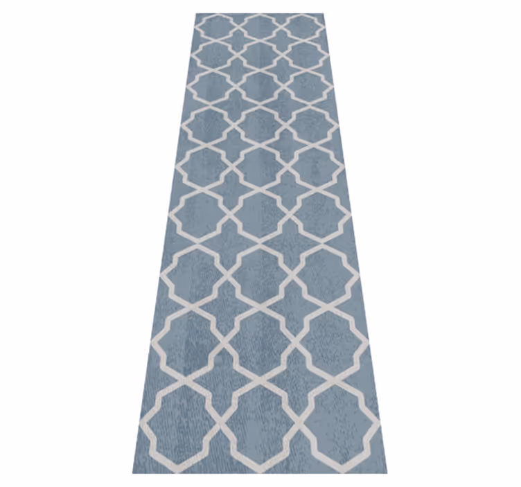 Living room vinyl rug in gray hamptons pattern - TenStickers
