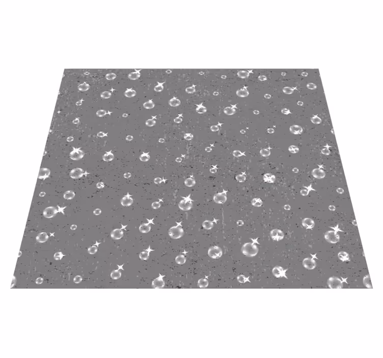 Gray vinyl rug with geometric sparkle design - TenStickers