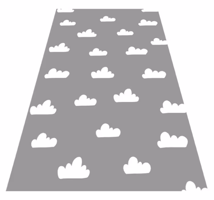Gray vinyl rug cloudy skies - TenStickers