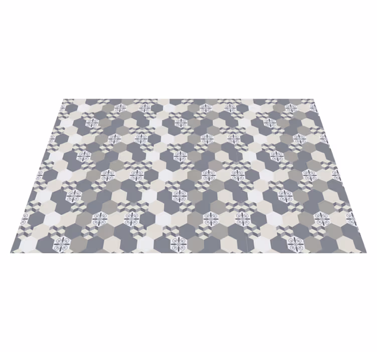 Gray vinyl rug barcelona marengo - TenStickers