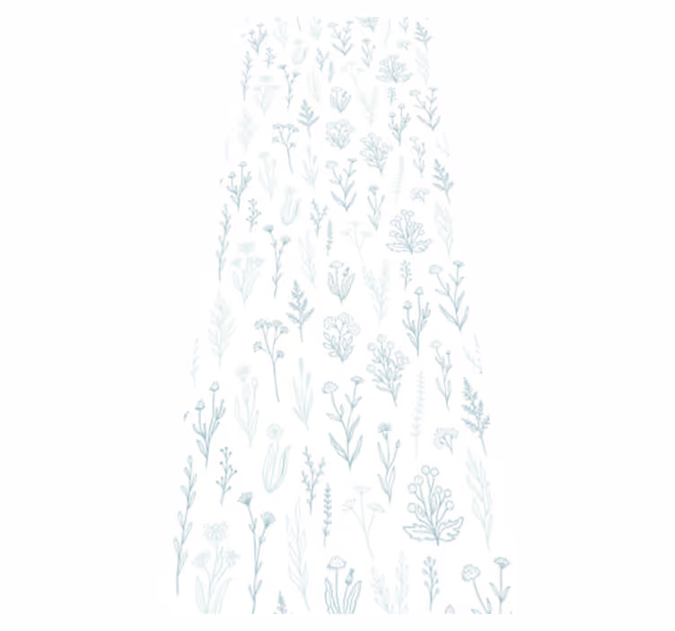 Hallway vinyl rug flower on a white background - TenStickers