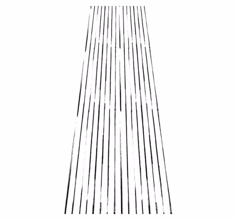 Nordic black and white hallway vinyl rug - TenStickers