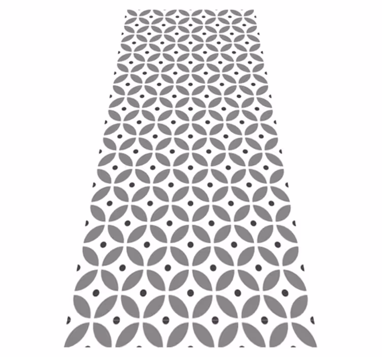 Hallway vinyl rug in nordic style seamless circles - TenStickers