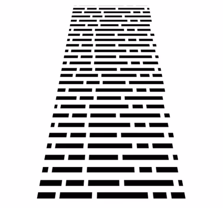 Hallway vinyl rug in nordic black and white rectangles - TenStickers
